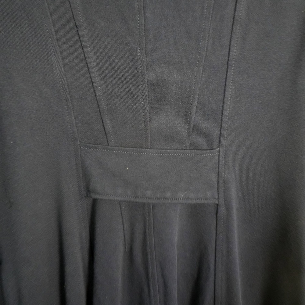 Cabi Longline Knit Blazer Womens Medium Navy Blue 5093 Collarless Career Jacket - Picture 11 of 13
